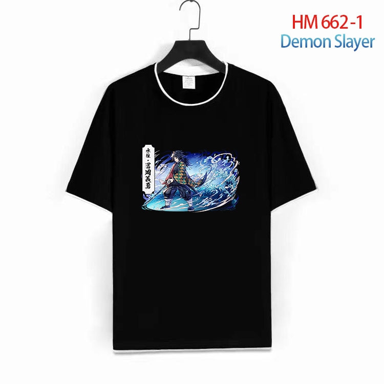 Demon Slayer Kimets Full Color Loose short sleeve cotton T-shirt  from S to 6XL  HM 662 1