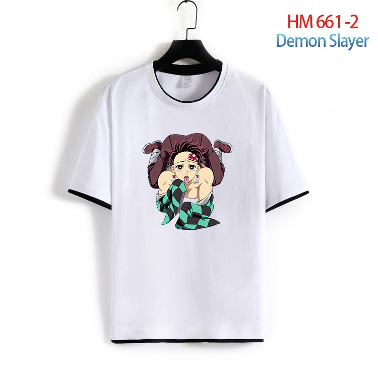 Demon Slayer Kimets Full Color Loose short sleeve cotton T-shirt  from S to 6XL  HM 661 2