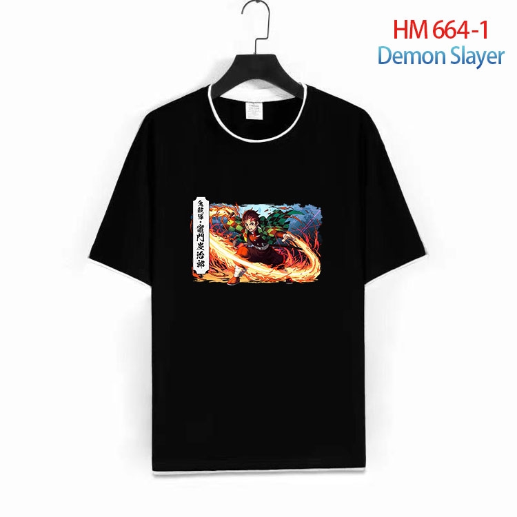 Demon Slayer Kimets Full Color Loose short sleeve cotton T-shirt  from S to 6XL  HM 664 1