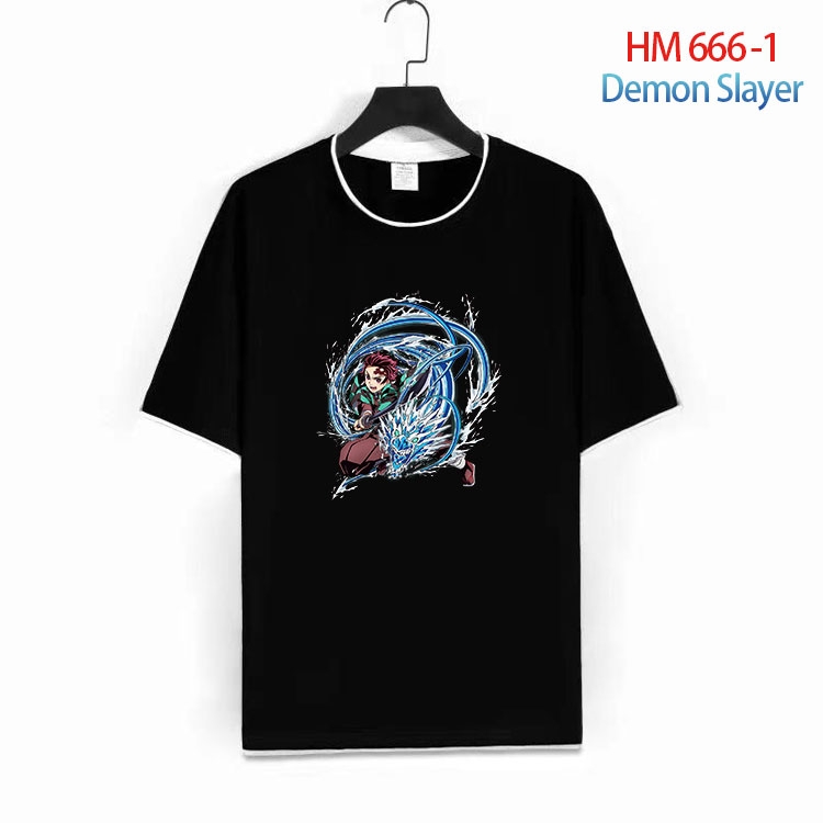 Demon Slayer Kimets Full Color Loose short sleeve cotton T-shirt  from S to 6XL  HM 666 1