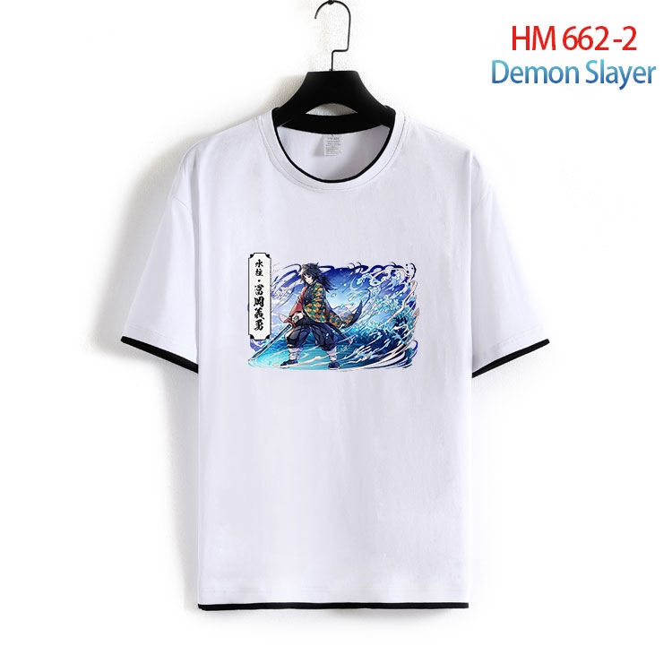 Demon Slayer Kimets Full Color Loose short sleeve cotton T-shirt  from S to 6XL  HM 662 2