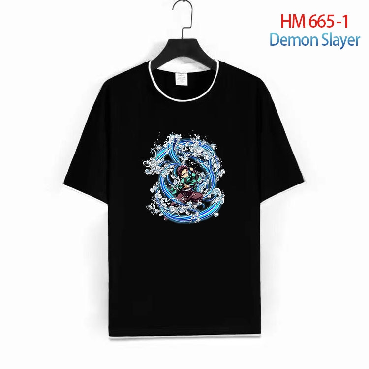 Demon Slayer Kimets Full Color Loose short sleeve cotton T-shirt  from S to 6XL  HM 665 1