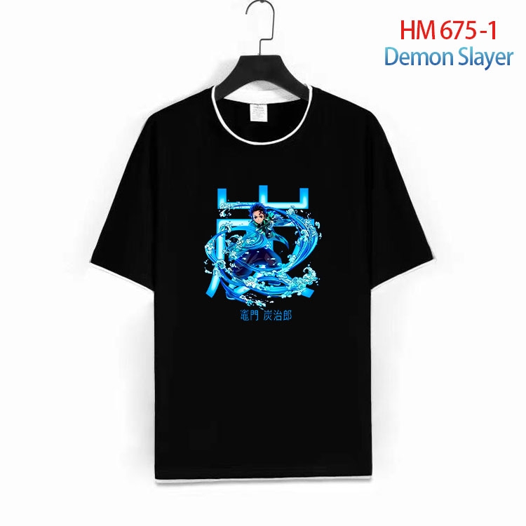 Demon Slayer Kimets Full Color Loose short sleeve cotton T-shirt  from S to 6XL   HM 675 1