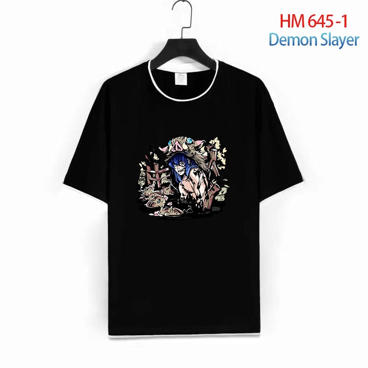 Demon Slayer Kimets Full Color Loose short sleeve cotton T-shirt  from S to 6XL  HM 645 1