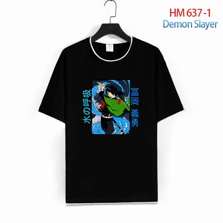 Demon Slayer Kimets Full Color Loose short sleeve cotton T-shirt  from S to 6XL  HM 637 1