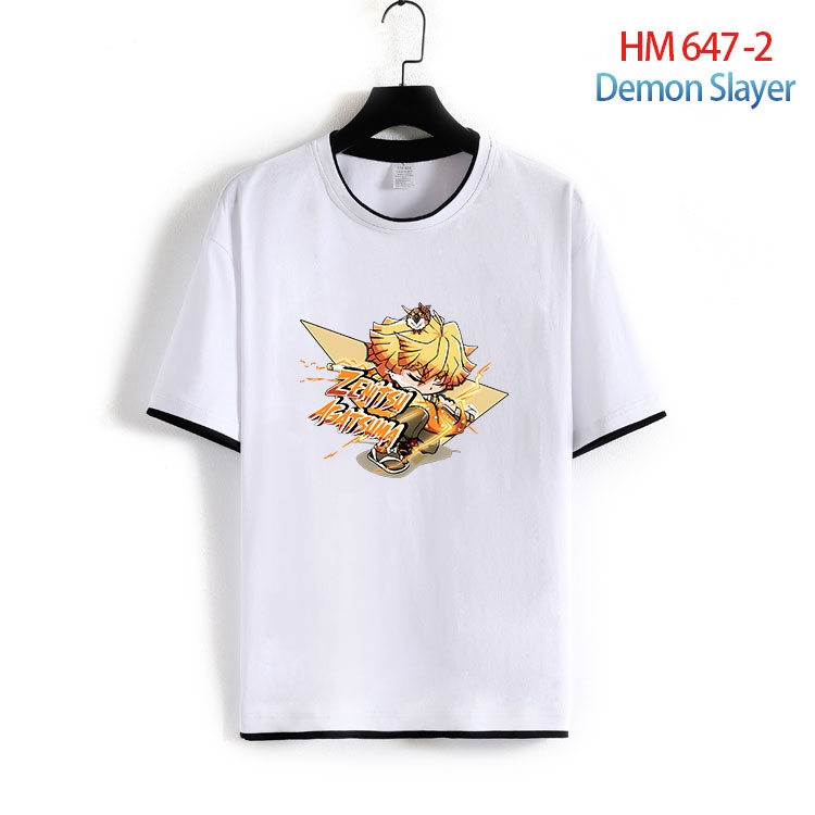 Demon Slayer Kimets Full Color Loose short sleeve cotton T-shirt  from S to 6XL  HM 647 2