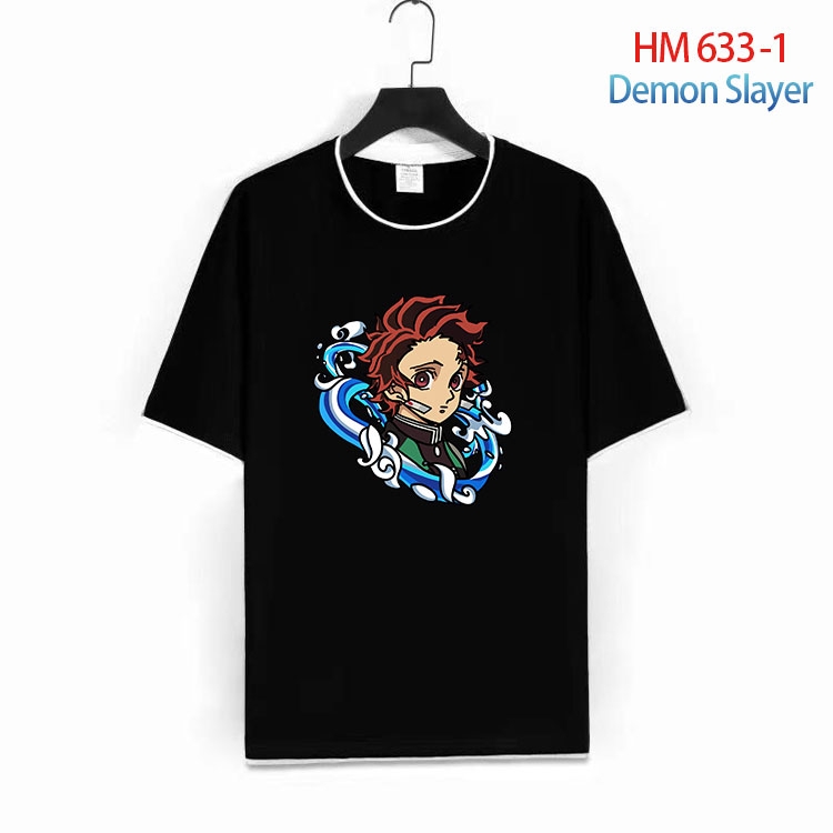 Demon Slayer Kimets Full Color Loose short sleeve cotton T-shirt  from S to 6XL HM 633 1