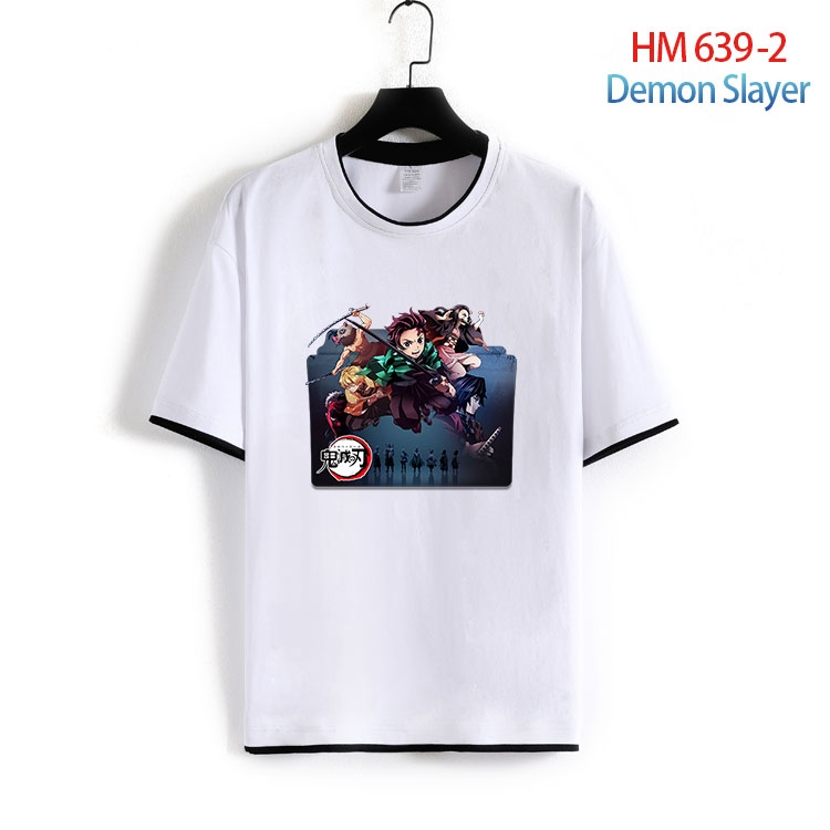 Demon Slayer Kimets Full Color Loose short sleeve cotton T-shirt  from S to 6XL HM 639 2