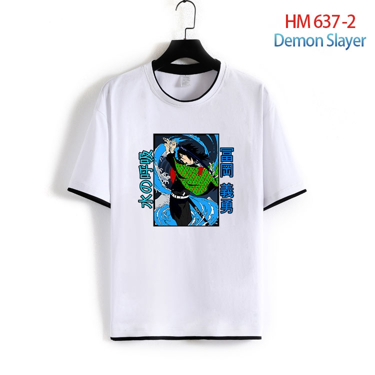 Demon Slayer Kimets Full Color Loose short sleeve cotton T-shirt  from S to 6XL HM 637 2