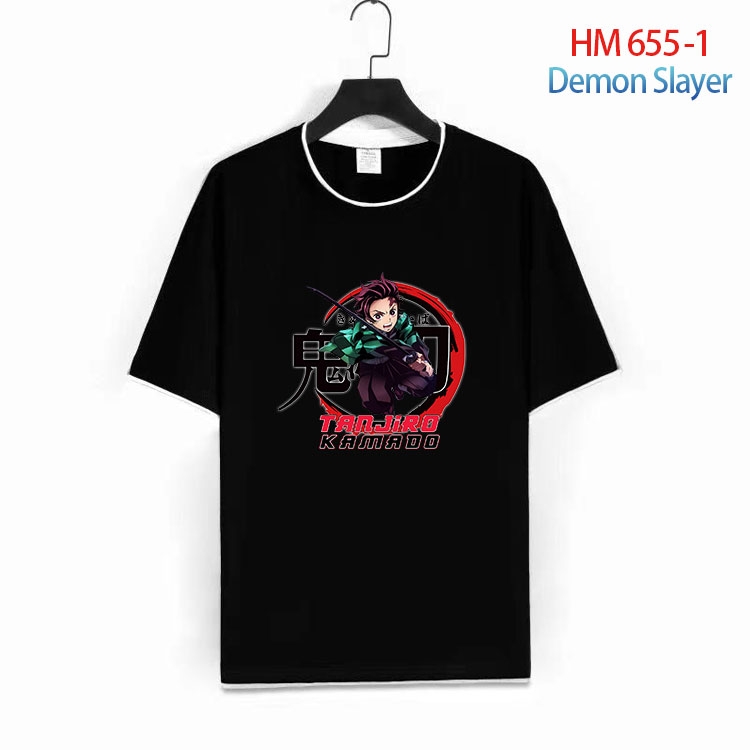 Demon Slayer Kimets Full Color Loose short sleeve cotton T-shirt  from S to 6XL  HM 655 1