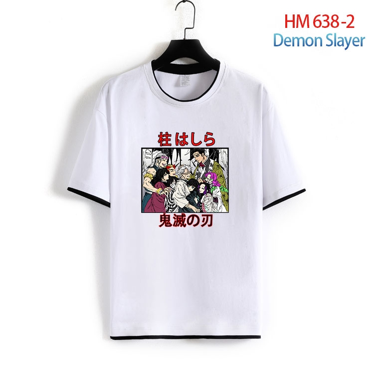 Demon Slayer Kimets Full Color Loose short sleeve cotton T-shirt  from S to 6XL  HM 638 2