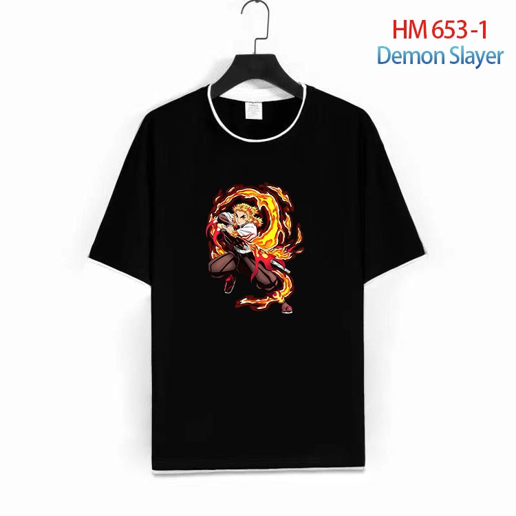 Demon Slayer Kimets Full Color Loose short sleeve cotton T-shirt  from S to 6XL  HM 653 1