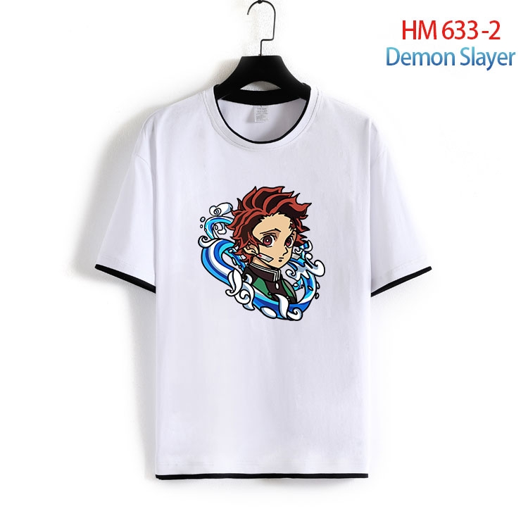 Demon Slayer Kimets Full Color Loose short sleeve cotton T-shirt  from S to 6XL HM 633 2