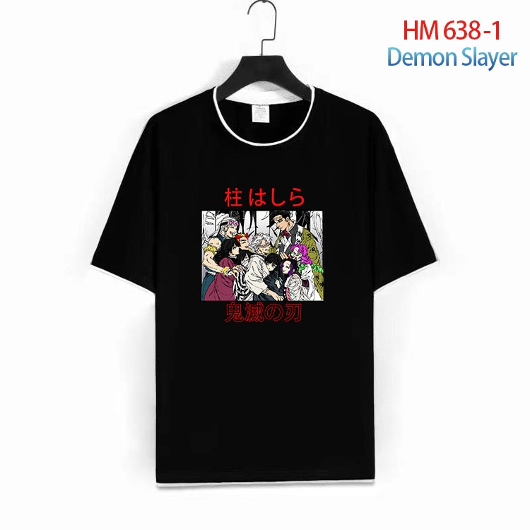 Demon Slayer Kimets Full Color Loose short sleeve cotton T-shirt  from S to 6XL  HM 638 1