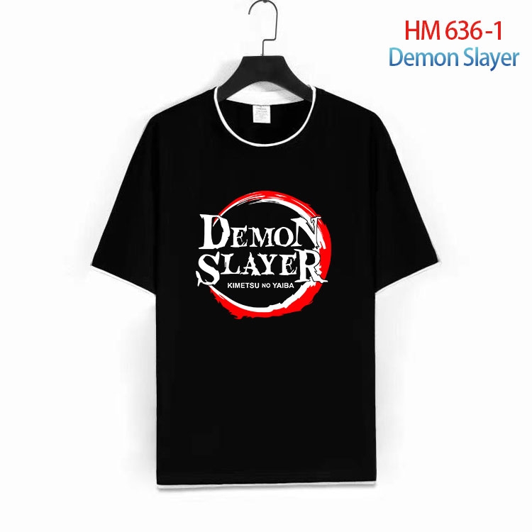 Demon Slayer Kimets Full Color Loose short sleeve cotton T-shirt  from S to 6XL HM 636 1