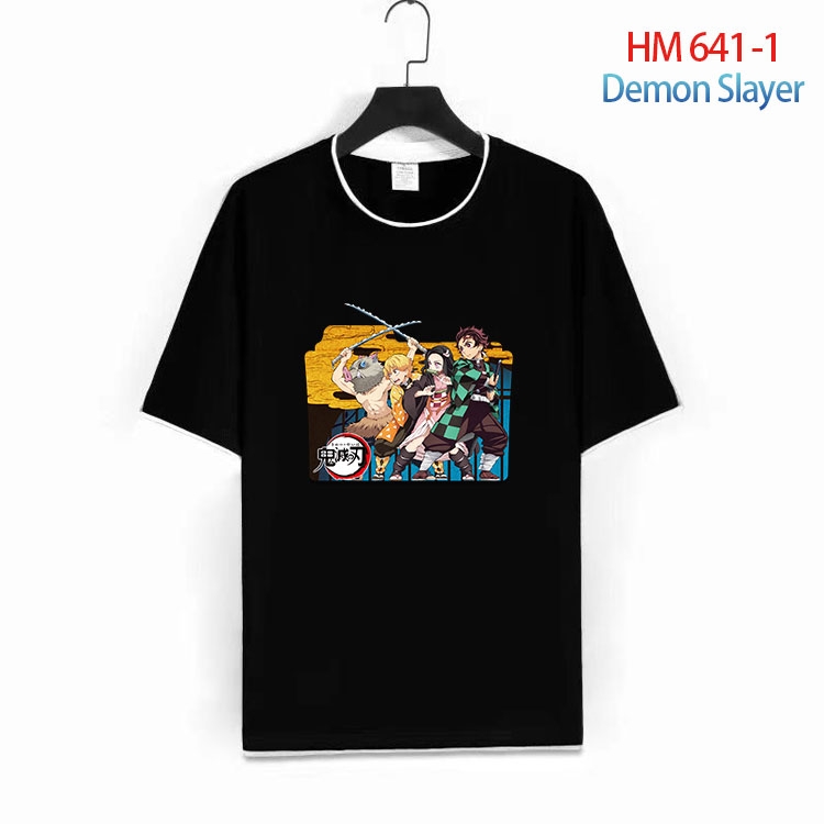 Demon Slayer Kimets Full Color Loose short sleeve cotton T-shirt  from S to 6XL HM 641 1