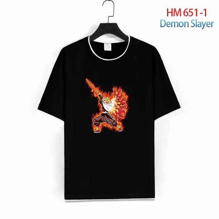 Demon Slayer Kimets Full Color Loose short sleeve cotton T-shirt  from S to 6XL HM 651 1