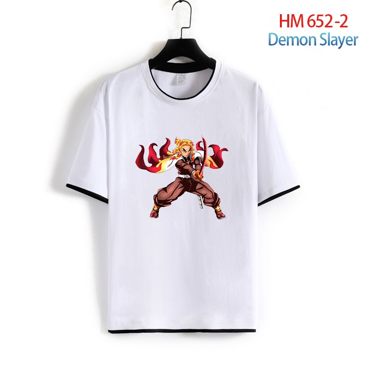 Demon Slayer Kimets Full Color Loose short sleeve cotton T-shirt  from S to 6XL   HM 652 2