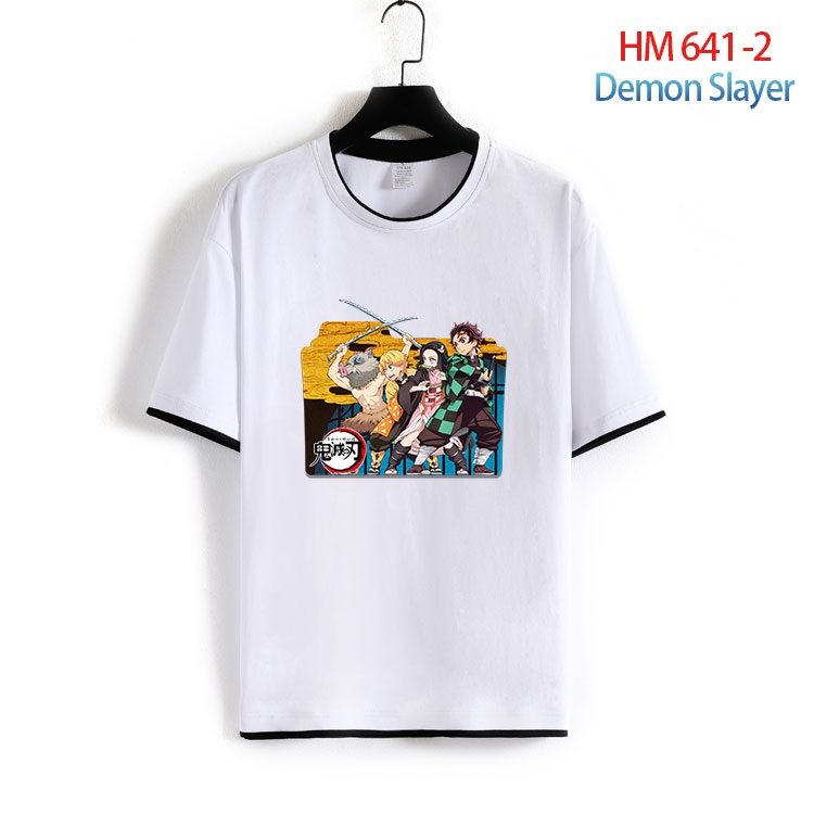 Demon Slayer Kimets Full Color Loose short sleeve cotton T-shirt  from S to 6XL  HM 641 2