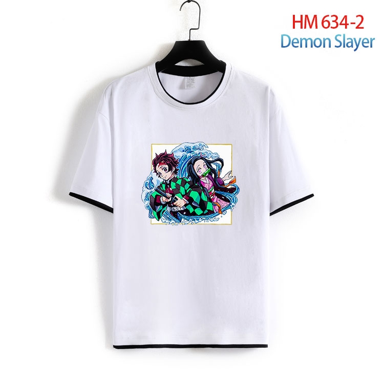 Demon Slayer Kimets Full Color Loose short sleeve cotton T-shirt  from S to 6XL   HM 634 2