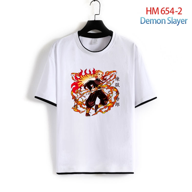 Demon Slayer Kimets Full Color Loose short sleeve cotton T-shirt  from S to 6XL HM 654 2