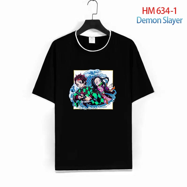 Demon Slayer Kimets Full Color Loose short sleeve cotton T-shirt  from S to 6XL  HM 634 1