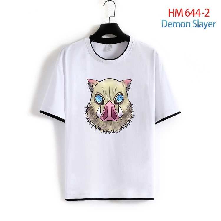 Demon Slayer Kimets Full Color Loose short sleeve cotton T-shirt  from S to 6XL HM 644 2