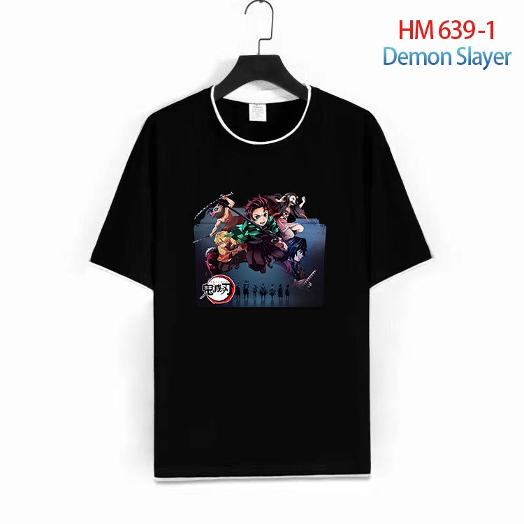 Demon Slayer Kimets Full Color Loose short sleeve cotton T-shirt  from S to 6XL   HM 639 1