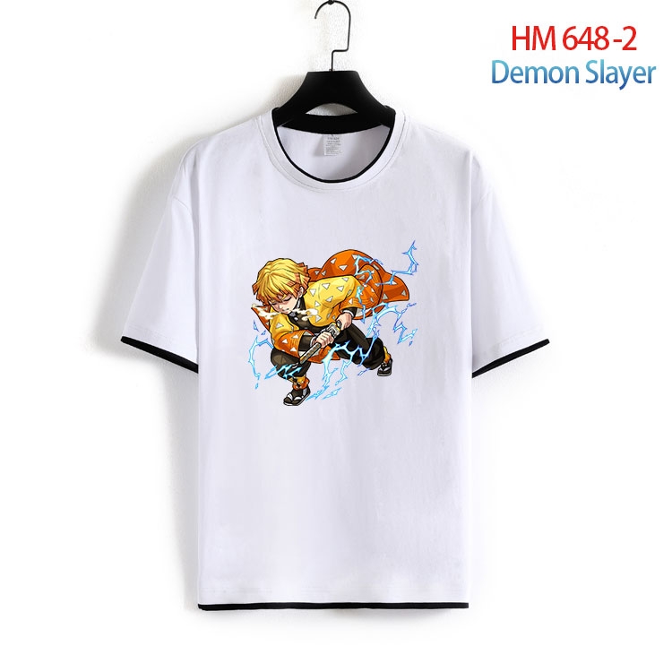 Demon Slayer Kimets Full Color Loose short sleeve cotton T-shirt  from S to 6XL HM 648 2