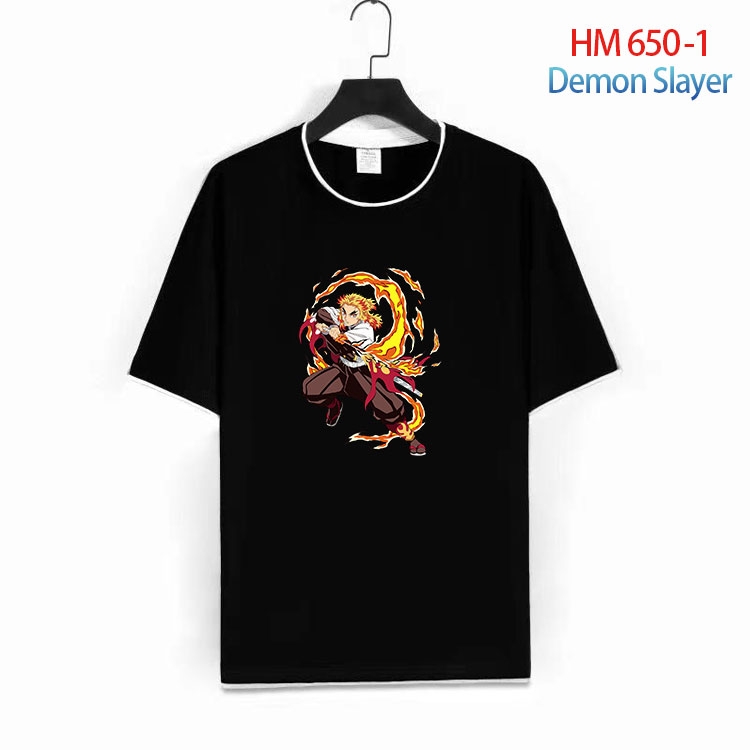 Demon Slayer Kimets Full Color Loose short sleeve cotton T-shirt  from S to 6XL   HM 650 1