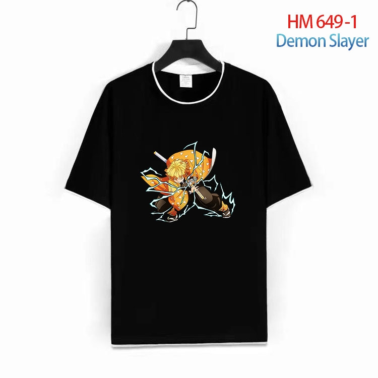 Demon Slayer Kimets Full Color Loose short sleeve cotton T-shirt  from S to 6XL  HM 649 1