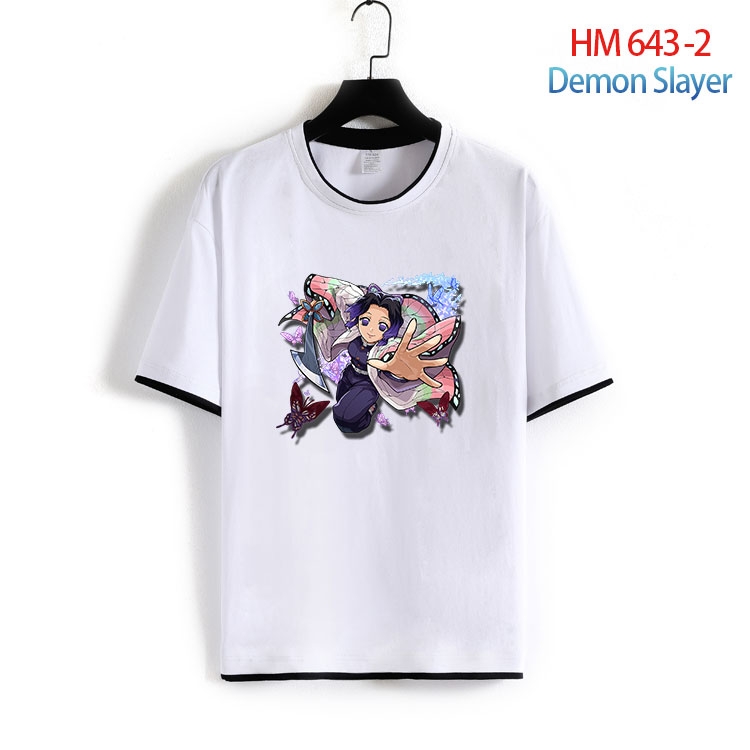 Demon Slayer Kimets Full Color Loose short sleeve cotton T-shirt  from S to 6XL HM 643 2