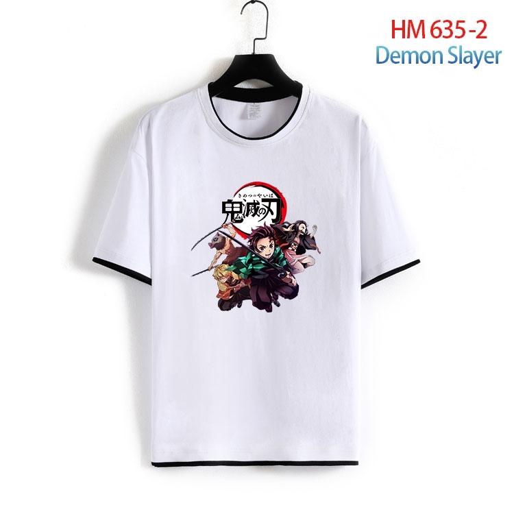 Demon Slayer Kimets Full Color Loose short sleeve cotton T-shirt  from S to 6XL HM 635 2