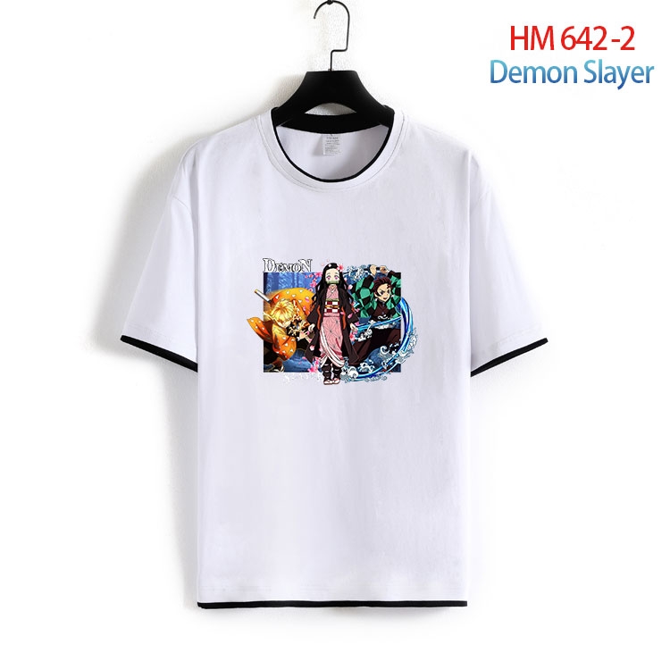 Demon Slayer Kimets Full Color Loose short sleeve cotton T-shirt  from S to 6XL  HM 642 2