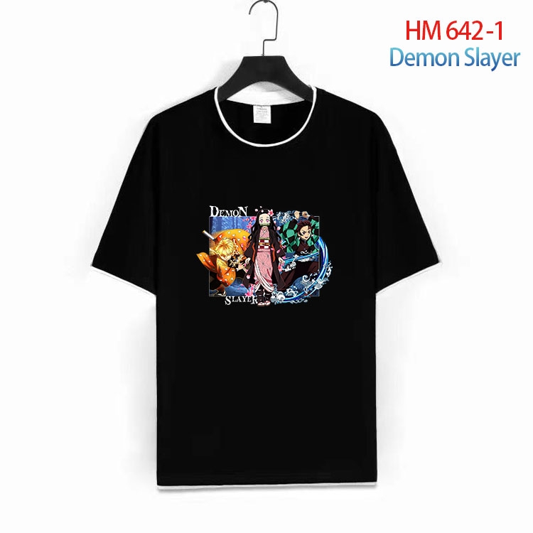 Demon Slayer Kimets Full Color Loose short sleeve cotton T-shirt  from S to 6XL HM 642 1