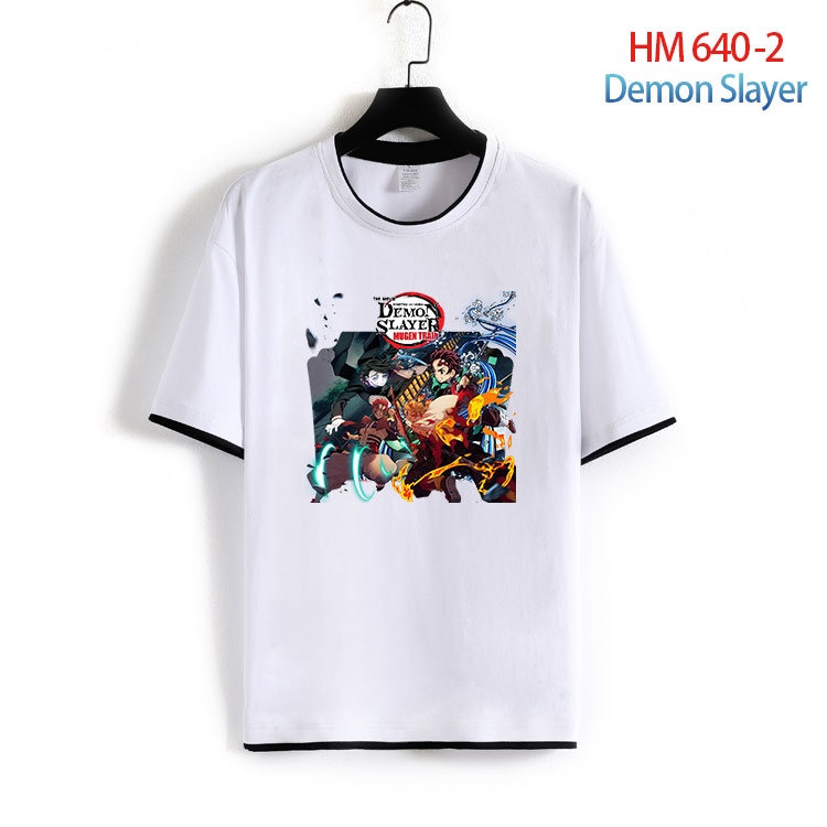 Demon Slayer Kimets Full Color Loose short sleeve cotton T-shirt  from S to 6XL  HM 640 2