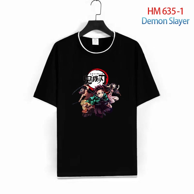 Demon Slayer Kimets Full Color Loose short sleeve cotton T-shirt  from S to 6XL  HM 635 1