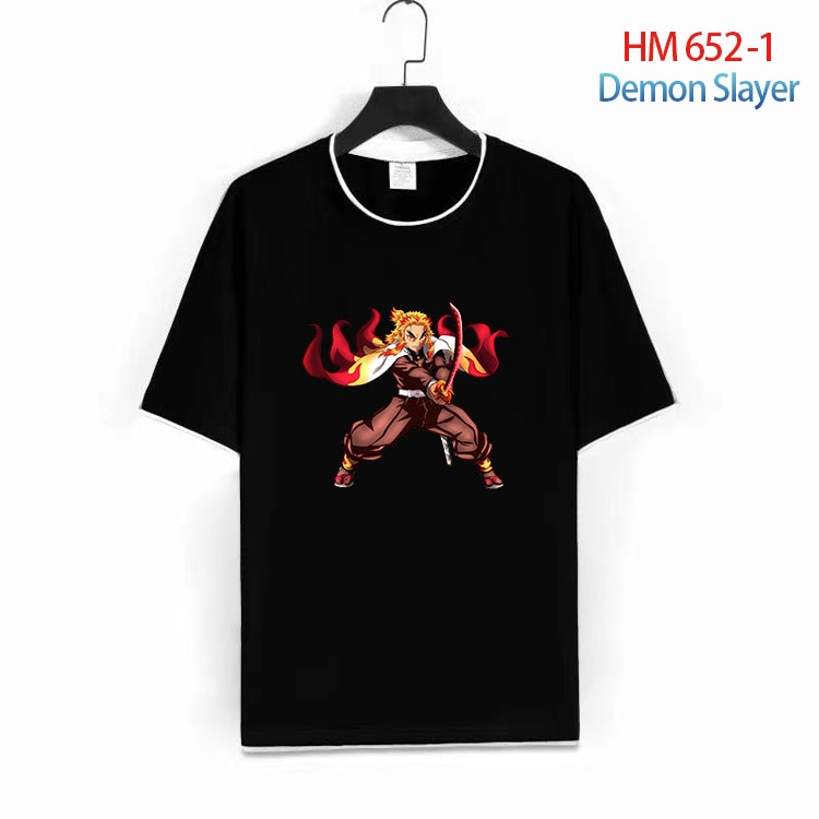 Demon Slayer Kimets Full Color Loose short sleeve cotton T-shirt  from S to 6XL   HM 652 1