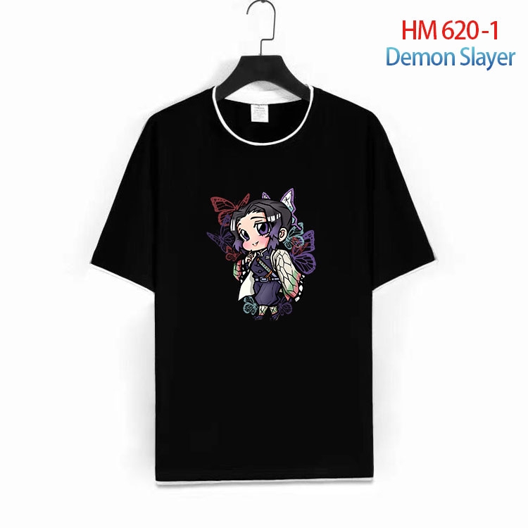 Demon Slayer Kimets Full Color Loose short sleeve cotton T-shirt  from S to 6XL HM 620 1