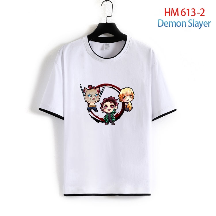 Demon Slayer Kimets Full Color Loose short sleeve cotton T-shirt  from S to 6XL HM 613 2