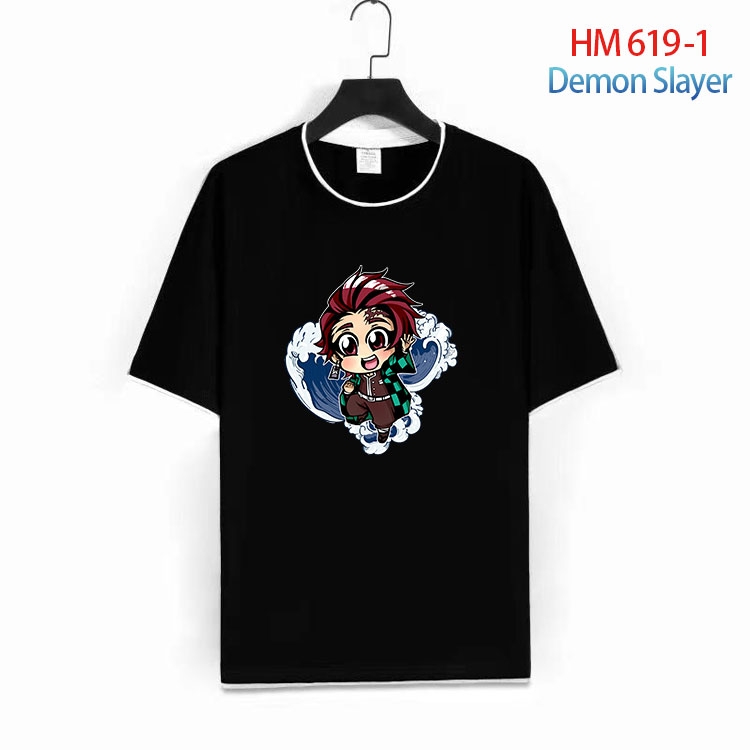 Demon Slayer Kimets Full Color Loose short sleeve cotton T-shirt  from S to 6XL  HM 619 1