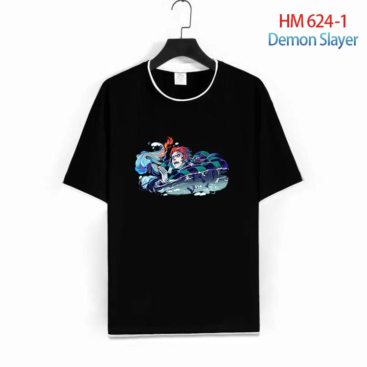 Demon Slayer Kimets Full Color Loose short sleeve cotton T-shirt  from S to 6XL  HM 624 1