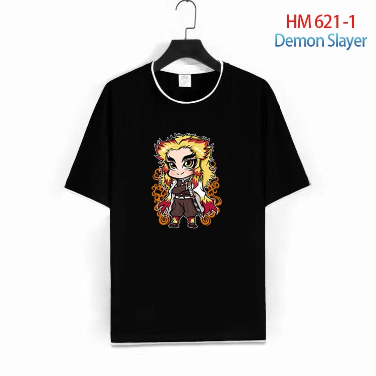 Demon Slayer Kimets Full Color Loose short sleeve cotton T-shirt  from S to 6XL HM 621 1