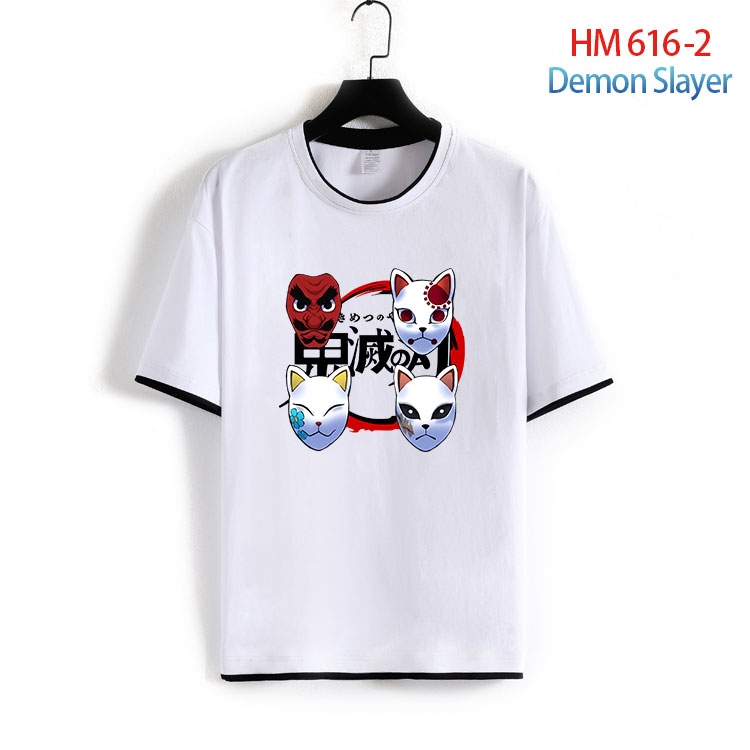 Demon Slayer Kimets Full Color Loose short sleeve cotton T-shirt  from S to 6XL HM 616