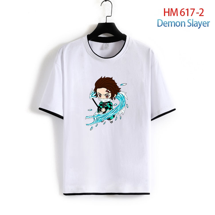 Demon Slayer Kimets Full Color Loose short sleeve cotton T-shirt  from S to 6XL  HM 617 2