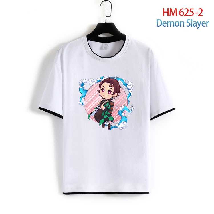 Demon Slayer Kimets Full Color Loose short sleeve cotton T-shirt  from S to 6XL  HM 625 2