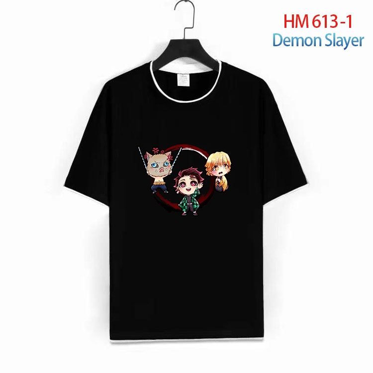 Demon Slayer Kimets Full Color Loose short sleeve cotton T-shirt  from S to 6XL HM 613 1