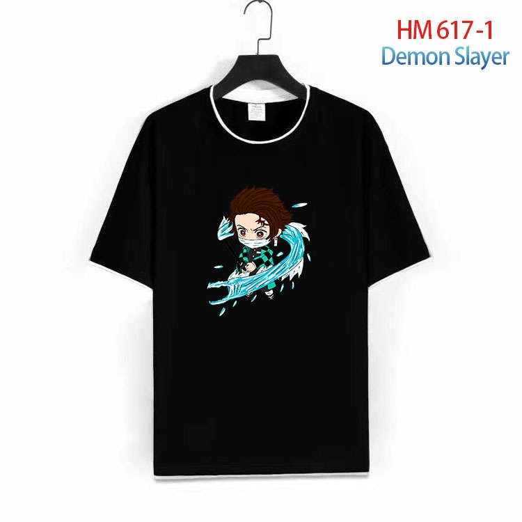 Demon Slayer Kimets Full Color Loose short sleeve cotton T-shirt  from S to 6XL  HM 617 1