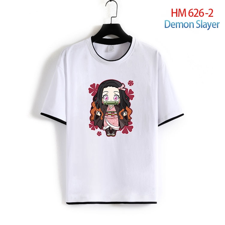 Demon Slayer Kimets Full Color Loose short sleeve cotton T-shirt  from S to 6XL  HM 626 2