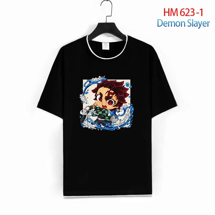 Demon Slayer Kimets Full Color Loose short sleeve cotton T-shirt  from S to 6XL  HM 623 1